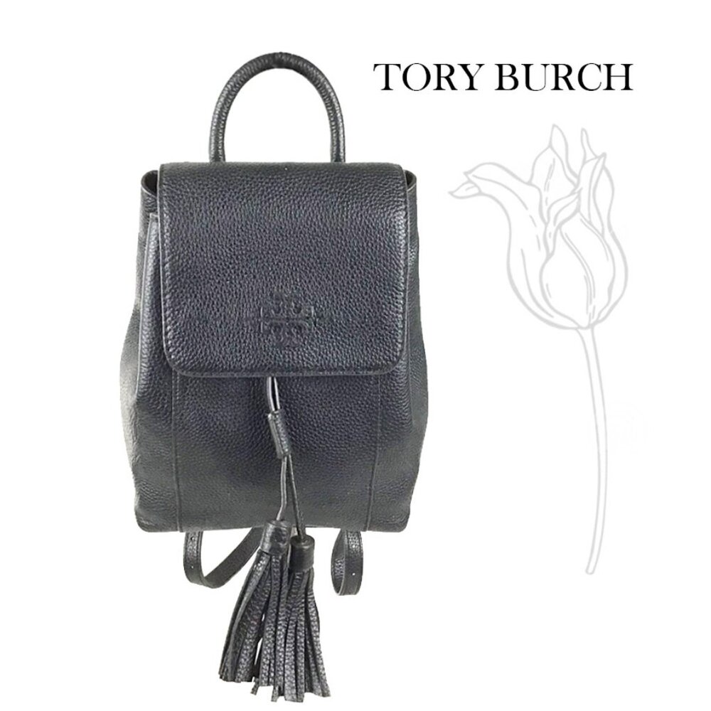Tory Burch Thea Leather Pebbled Backpack NWOT - Picture 2 of 14
